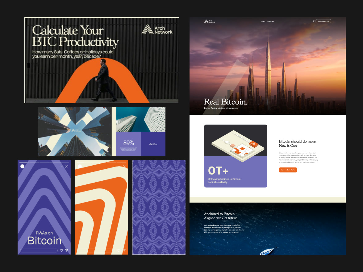 Arch Network brand applications and website